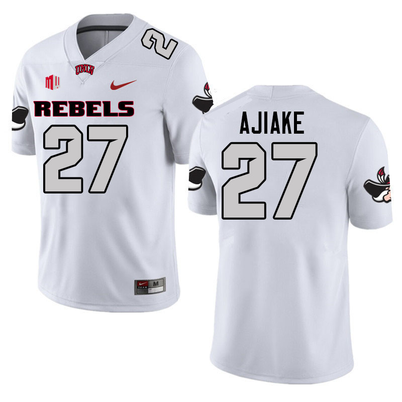 #27 Austin Ajiake UNLV Rebels College Football Jerseys-Retro White